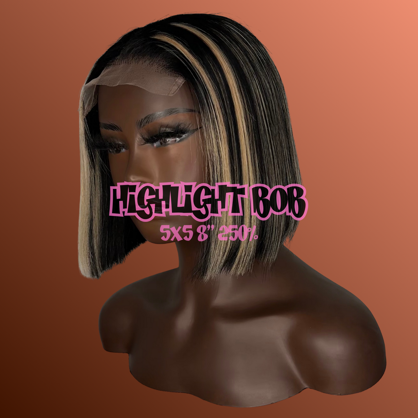 8” HIGHLIGHT 5*5 BOB WIG
